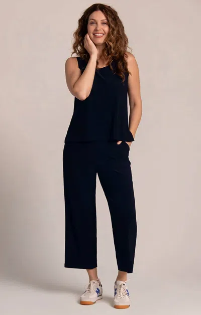 Sympli Go To Tank Relax Short Top In Navy In Blue
