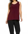 Sympli Go To Tank Top In Pomegranate In Burgundy