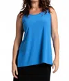 Sympli Go To Tank Top In Splash In Blue