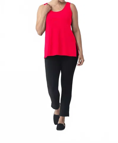 Sympli Go To Tank Top In Watermelon In Red