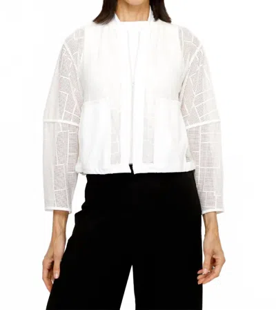 Sympli Honeycomb Mesh Me Up Jacket - Plus In White