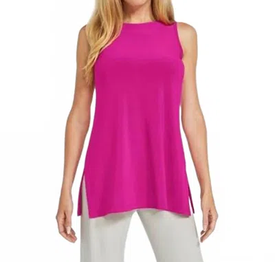 Sympli Ideal Tunic Top In Flamingo In Pink