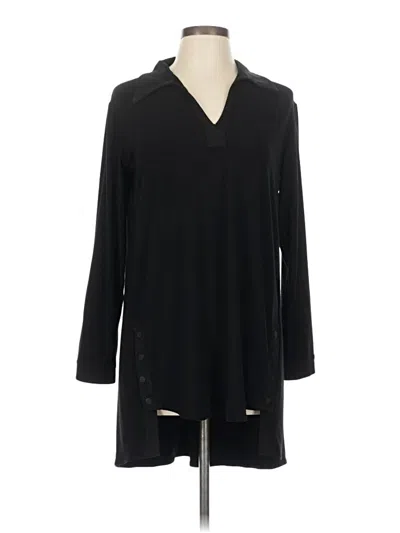 Pre-owned Sympli Long Sleeve Blouse In Black