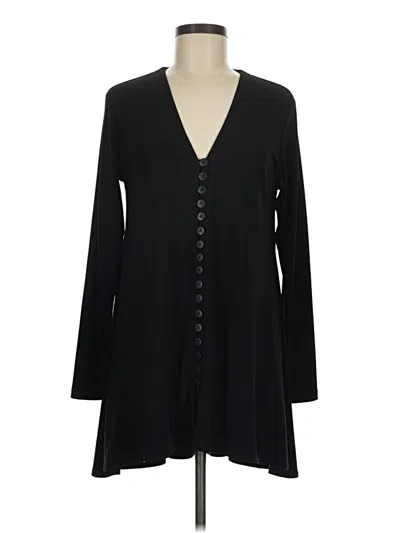 Pre-owned Sympli Long Sleeve Blouse In Black