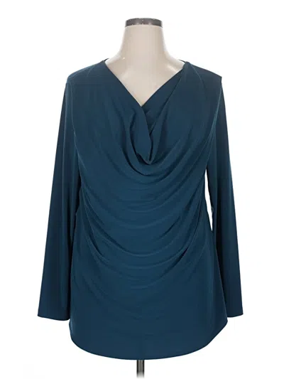 Pre-owned Sympli Long Sleeve Blouse In Blue
