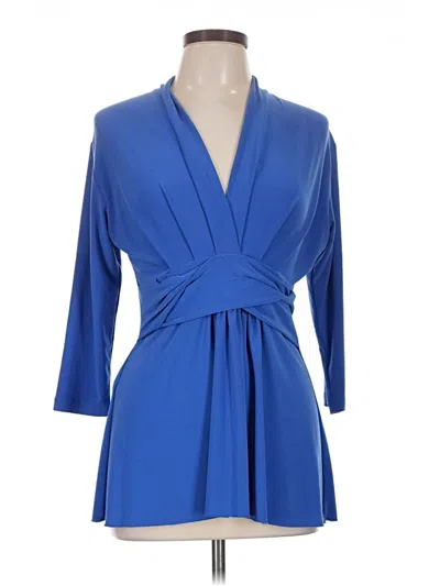 Pre-owned Sympli Long Sleeve Blouse In Blue