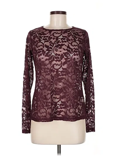 Pre-owned Sympli Long Sleeve Blouse In Burgundy