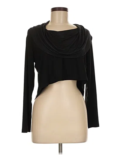 Pre-owned Sympli Long Sleeve Top Black Cowl Neck Tops