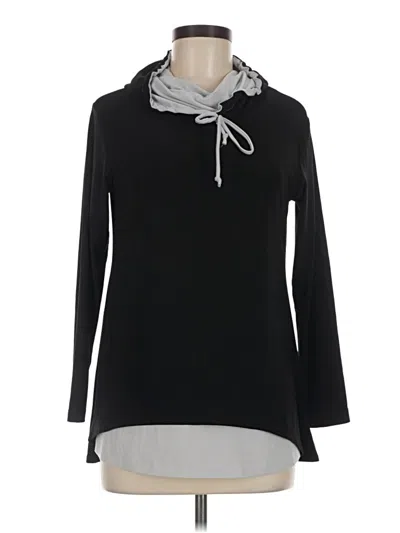 Pre-owned Sympli Long Sleeve Top Black Cowl Neck Tops