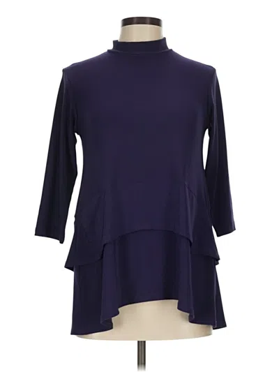 Pre-owned Sympli Long Sleeve Turtleneck In Purple