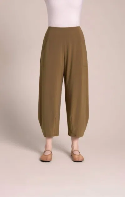Sympli Narrow Lantern Pant In Sepia In Brown