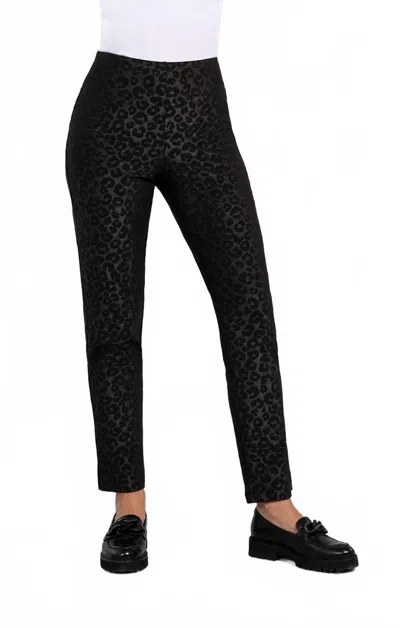Sympli Narrow Midi Pant In Black Animal