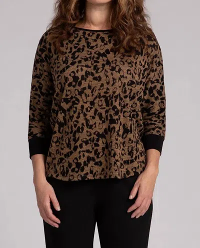 Sympli Nu Cinch Top In Animal Camel In Multi