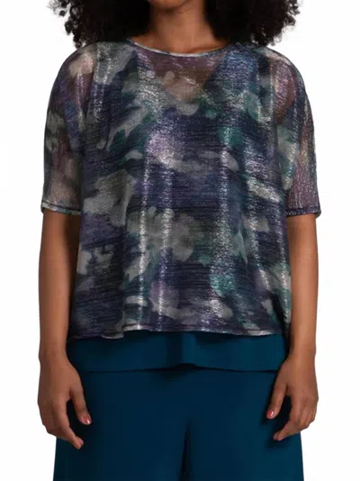 Sympli Nu Clip Top In Multi In Blue