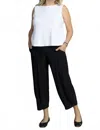 Sympli Nu Flared Shell Top In White In White