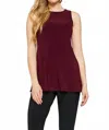 Sympli Nu Ideal Tunic Top In Pomegranate In Burgundy