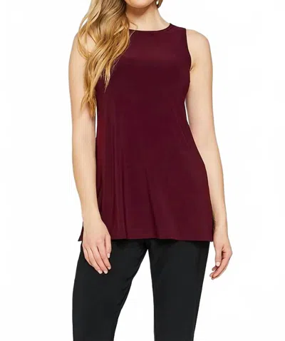 Sympli Nu Ideal Tunic Top In Pomegranate In Burgundy