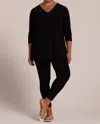 Sympli Nu Ideal V-neck Tunic In Black In Black