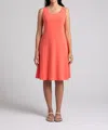 Sympli Nu Tank Short Dress In Coral In Pink