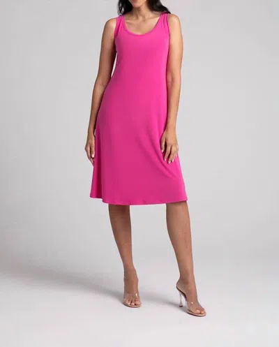 Sympli Nu Tank Short Dress In Peony In Pink