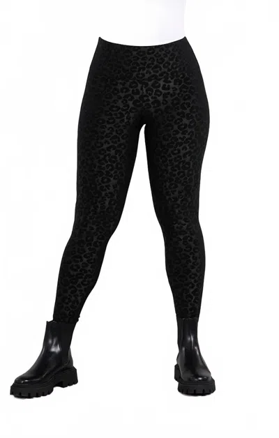 Sympli Nu Yoke Legging In Black Animal