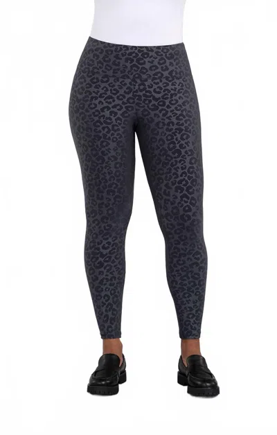 Sympli Nu Yoke Legging In Graphite Animal In Gray