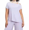 Sympli One Shoulder Boxy Top In Lavender In Purple