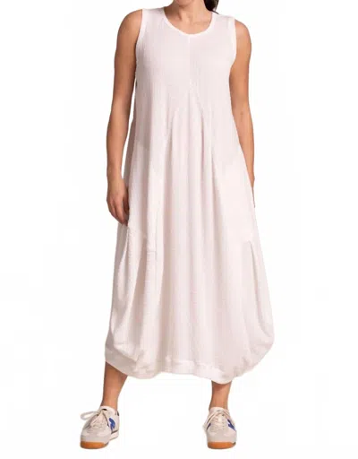 Sympli Pop Sleeveless Lined Dress In White