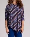 SYMPLI RAGLAN HANDKERCHIEF TOP IN MULTICOLOR