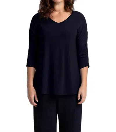 Sympli Revelry Top In Navy In Blue