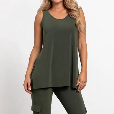 Sympli Reversible Go To Tank Relax Top In Green