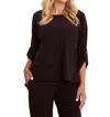 Sympli Safari Top In Coffee In Brown