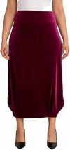 Sympli Savvy Pleat Hem Skirt In Pomegranate In Brown