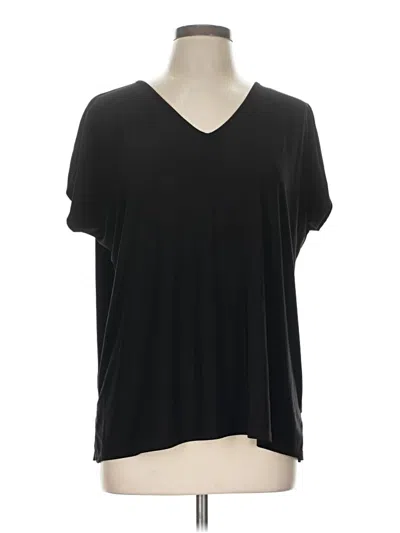 Pre-owned Sympli Short Sleeve Top Black V-neck Tops