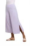 Sympli Side Slit Wide Capri Pant In Lavender In Purple