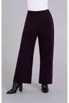 SYMPLI SIDE SLIT WIDE LEG PANTS IN CURRANT