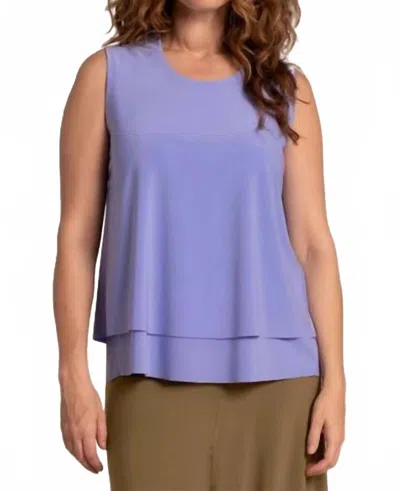 Sympli Sleeveless Double Layer Shell In Jacaranda In Purple