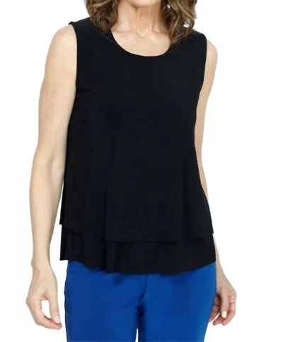 Sympli Sleeveless Shell Top In Black