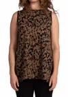 Sympli Sleeveless Tunic Top In Camel In Brown