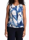 Sympli Slim Fete Sleeveless Top In Watery Reflections In Multi