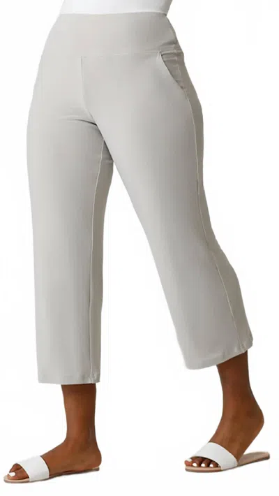 Sympli Straight Leg Crop Pant In Sand In Gray