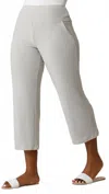 Sympli Straight Leg Crop Pant In Sand In White