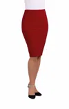 Sympli Tube Skirt Midi In Red In Red
