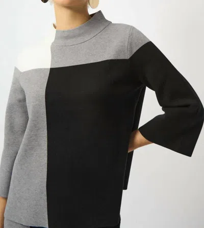 Sympli Tunic Top In Black/ivory In Multi