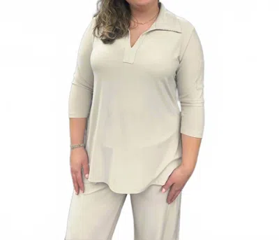 Sympli Weekender Top - Plus In Cashew In Neutral
