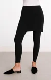 Sympli Solid Mini Skirt In Black In Black