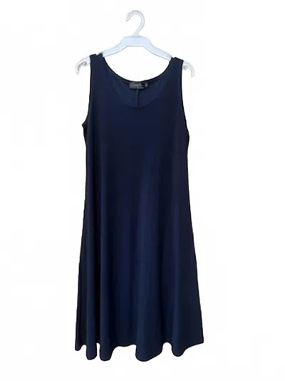 Sympli Women's Sleeveless Drifter Dress In Black In Blue