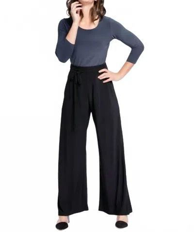 Sympli Women's Wide Leg Trouser In Black