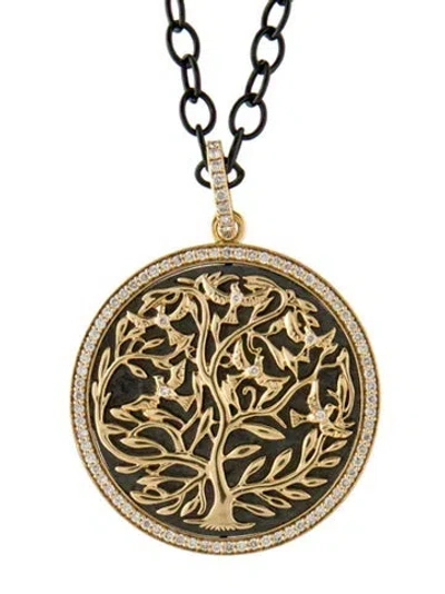Pre-owned Syna 1.07ctw Diamond Tree Of Life Pendant Necklace, 29.5" In Multi