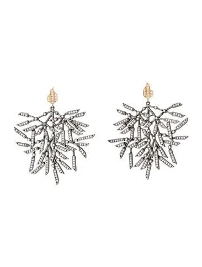Pre-owned Syna 1.15ctw Diamond Chandelier Drop Earrings In Multi